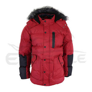 Chaqueta Roja Acolchada para Hombre, Talla Grande, Parka de Esquí Roja, Abrigo Impermeable y Cortavientos de Primera Calidad con Capucha de Piel, Chaqueta Deportiva para la Nieve - Product Image 1