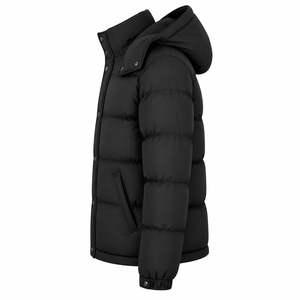 Blouson matelassé à capuche pour homme, design personnalisé, uni, respirant, imperméable, pour l'hiver - Product Image 5