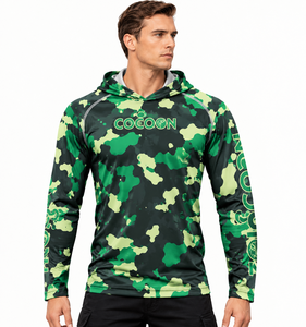Sudadera de Pesca con Camuflaje Verde y Estampado por Sublimación Personalizado, Camisa de Manga Larga de Alto Rendimiento para Caza, Actividades al Aire Libre y Pesca 2027 - Product Image 1