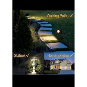 Faretto LED da Esterno 10W, Impermeabile, Cablato, per Sicurezza, Giardino, Cortile e Paesaggio, 3000K - Product Image 4