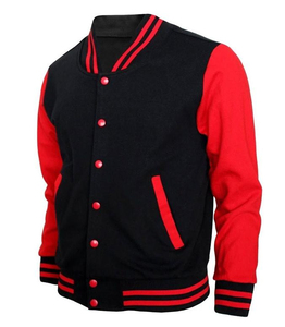 Custom Men's Winter Varsity Jacket 100% <b>Wool</b>/Leather Fabric Eco-Friendly Anti-Bacterial Breathable Windproof Canvas Shell - Product Image 3
