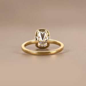 แหวนหมั้นเพชรทรงบริลเลียนต์เคลือบโรเดียมทองคำขาว 14K เพชรเพาะเลี้ยงในห้องปฏิบัติการ ของขวัญสุดหรูสำหรับผู้หญิง รับรองโดย IGI VBR JEWELS - Product Image 3