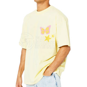 T-shirts décontractés pour hommes, style unique, impression en relief, mélange polyester/coton, respirant, léger, pour adultes, vente en gros - Product Image 2