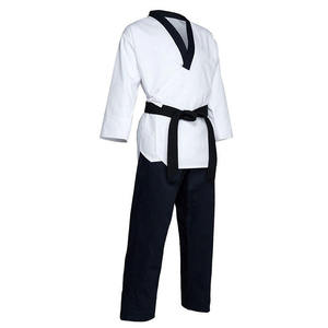 Uniforme d'école de Taekwondo, Académie d'arts martiaux, Dobok en polyester et coton, Kit d'entraînement pour instructeurs, Fournisseur de vêtements de sport sur mesure OEM - Product Image 1