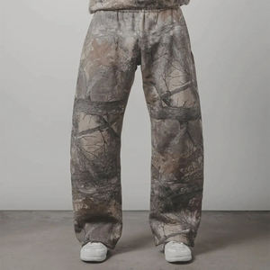 Custom Real <b>Tree</b> Camo Cargo Pants Men Streetwear 100% Cotton Distressed Heavy <b>Weight</b> Printing Oversized Trousers - Product Image 1