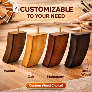 Modern Curved Wooden <b>Sofa</b> Legs for Couch Ottoman Cabinet and Upholstered Furniture Replacement - Product Image 5