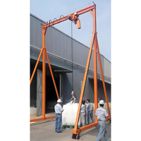 Mini-grue portique de 1 à 2 tonnes avec palan électrique à chaîne pour la manutention des matériaux