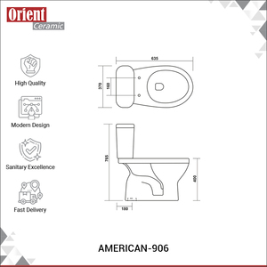 Proveedor Indio Vende Inodoro de Dos Piezas de Lujo con Acabado Nuevo, de Alta Calidad, OEM/ODM Aceptable, Montado en el Suelo - Product Image 2
