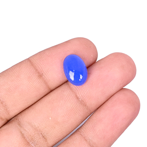 Calcedonia Azul, Gema Suelta de Forma Ovalada, 3.7 Quilates, 9x13mm - Product Image 1