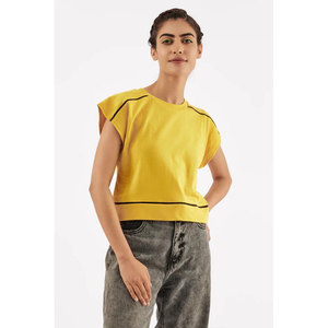 Camiseta Corta Oversize de Moda para Mujer, Manga Corta, Corte Cuadrado, Informal, Verano, Múltiples Colores y Tallas, OEM ODM - Product Image 2