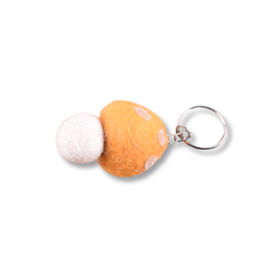 Mushroom Shaped Felt Plush Key <b>Ring</b> Unique and Stylish Keychain - Product Image 1