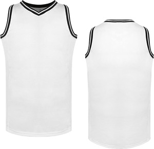 เสื้อบาสเก็ตบอลคอวีแขนกุดสีขาวสำหรับผู้ชาย ระบายความชื้นได้ดี ทรงปกติ สำหรับทุกฤดูกาล ชุดกีฬาสำหรับผู้ใหญ่ - Product Image 1