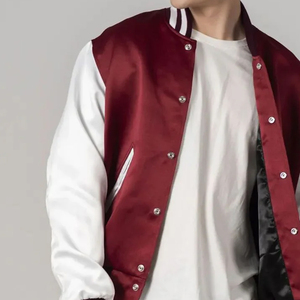 Vestes en satin pour hommes personnalisées, 100% polyester, imperméables, tricotées, OEM, qualité supérieure, best-sellers - Product Image 4