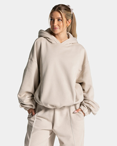 Sudadera con Capucha para Mujer, 100% Algodón, Color Sólido, Premium, Ecológica, Transpirable, Resistente al Viento, para Invierno, Estilo Urbano, Elástica - Product Image 1