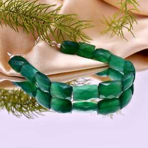 Natural Green Chalcedony Strand <b>Bracelet</b> 925 Sterling Silver Smooth Gemstone Handmade Wholesale Jewelry Fashion for Women - Product Image 3