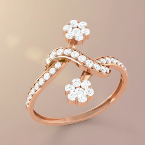 Anillo de Diamantes con Diseño Infinito y Trenzado, Elegante, para Mujer, Regalo de Joyería Única para Boda o Compromiso - Product Image 4