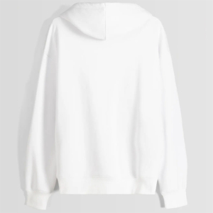 Sweat-shirt à capuche blanc pour homme, coupe ample, en coton French Terry, décontracté, pour l'automne, couleur unie, manches classiques, sweat-shirt tricoté - Product Image 3