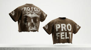 Camiseta de Algodón para Hombre, Diseño de Logotipo Impreso en 3D, Estilo Hip Hop Urbano, Hombros Caídos, Transpirable, OEM - Product Image 3