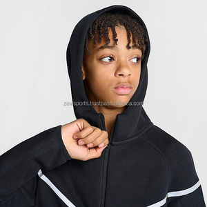 Nueva Llegada 2025 Sudadera con Capucha de Forro Polar para Niños de Alta Calidad, Bordado de Algodón, Sudadera con Capucha Infantil con Cierre Completo y Diseño Desgastado, Sudadera con Capucha con Cierre Completo y Logotipo Estampado - Product Image 5