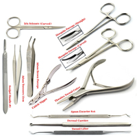 Juego de Instrumentos de Podología para Uñas Extra Fuertes, Herramientas Quirúrgicas, 11 Piezas, Juego de Pedicura de Acero Inoxidable para el Cuidado de los Pies