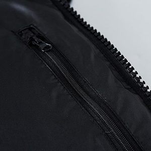 Custom Logo Men Black Color Winter <b>Bubble</b> Down <b>Coats</b> Plain Zip Blank Oversized Luxury High Shiny Glossy Puffer Jackets Hoodies - Product Image 5
