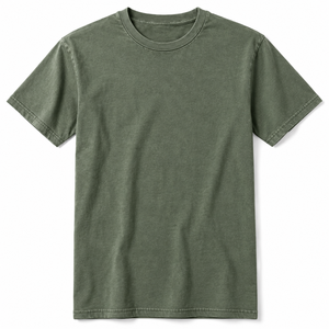 Camiseta Premium 100% Algodón para Hombre, Cuello Redondo Básico, Corte Regular, Lavado Ácido, Estilo Casual Urbano, Logotipo Personalizado - Product Image 1