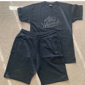 Mens Two Piece <b>Track</b> <b>Suit</b> Top And Shorts Summer Gym Workout Training Athletic Casual Outfit - Product Image 6