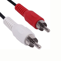 2 RCA erkek 2 RCA erkek + RCA kadın Piggyback uzatma ses Video AV adaptör kablosu