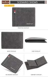 Portefeuille fin et minimaliste pour hommes, portefeuille classique Trifod avec porte-cartes, cuir PU de haute qualité - Product Image 4