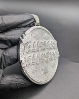 Ellisacto 100 Percent Diamond Pendant Men's Hiphop 925 silver Brilliant lab grown Diamond Jewelry Charm