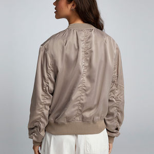 Breathable Nylon Zipper Up Street Wear Women Bomber <b>Jacket</b> <b>Crop</b> Top New Design Autumn Sportswear Outerwear Girls Bomber <b>Jackets</b> - Product Image 3