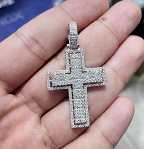 Custom Hip Hop VVS Moissanite Diamond Pendant 925 Sterling <b>Silver</b> with Iced Out Bling Unique Pendants <b>Charms</b> Hip Hop Jewelry - Product Image 1