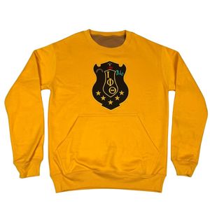 เสื้อสเวตเชิ้ตคอกลม Iota Phi Theta Gold Crest ผ้าเชนิลล์ พรีเมียม เสื้อผ้ากรีกสำหรับพี่น้องในสมาคม - Product Image 1