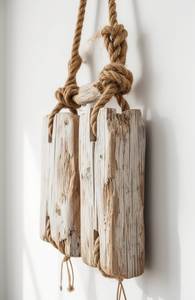 Décoration murale amovible légère en perles de bois style bohème moderne, ornements suspendus faits à la main écologiques, rustiques, pour Diwali - Product Image 5