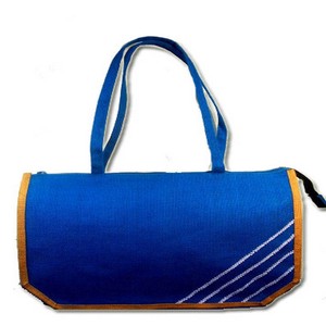 Eco Friendly Striped Large Jute Tote <b>Bag</b> with Drawstring Closure and Rope Handle-Reusable Shopping <b>Bag</b> for Groceries - Product Image 3