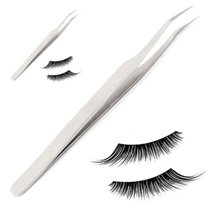 <b>Anti</b>-<b>slip</b> Eyelash Extension Tweezers Stainless Steel Fiber Tip Lashes Precision Tweezer for Makeup Tools - Product Image 2