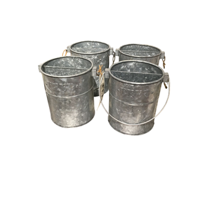 Organizador de Cubiertos Vintage de Metal Galvanizado con 4 Compartimentos y Asa de Madera, Estilo Rústico para Cocina - Product Image 4