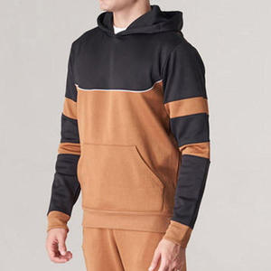 Survêtement à capuche pour homme, color-block, coupe droite, longueur intégrale, décontracté, respirant, polyester et coton, poches latérales - Product Image 6