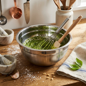 Bol en acier inoxydable poli pour servir les aliments, bol de cuisine multi-usages en acier inoxydable – Bol de grande capacité pour les fruits - Product Image 5