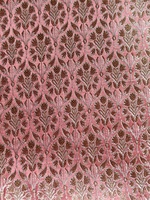Tissu jacquard brodé floral à sequins texturé métallique