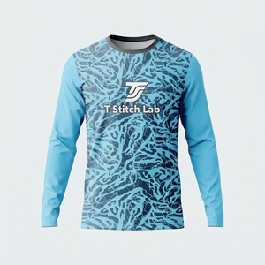 เสื้อยืดแขนยาวพิมพ์ลายเทคนิคสุดล้ำ ดีไซน์โลโก้ตามสั่ง สไตล์สตรีทแวร์ คุณภาพเยี่ยม ระบายอากาศได้ดี - Product Image 1
