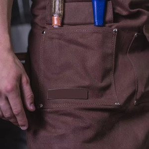 Removable Harness Leather Apron Custom Laser Engraved Logo Snap Closure Short Sleeve Breathable Comfort for Online Sale - Product Image 5