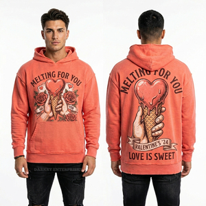 Sweat à capuche vintage pour homme, délavé à l'acide, effet usé, coupe oversize, style streetwear, personnalisé, grammage lourd, coupe carrée, délavage à la pierre - Product Image 4