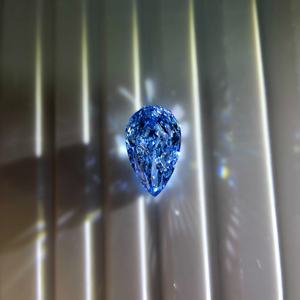 Diamante Azul Intenso de 3 Quilates, Corte Brillante Modificado en Forma de Pera, Cultivado en Laboratorio, VS1, Certificado IGI, Piedra Suelta - Product Image 2