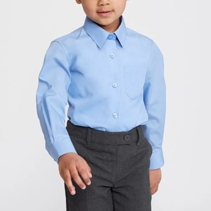 Chemises d'uniforme scolaire pour filles, manches longues, bleues, pour l'école primaire - Product Image 1