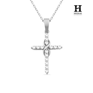 Delicado Colgante de Cruz de Oro con Diamante Cultivado en Laboratorio, Joyería Minimalista para Uso Diario - Product Image 5