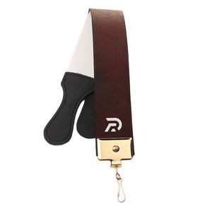 <b>Leather</b> Razor Strop Cowhide Straight Razor Strop Dual Sided Canvas Barber Sharpening Strap for Razors Knives <b>Tools</b> - Product Image 1