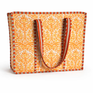 Sac fourre-tout en microfibre matelassé Kantha de qualité supérieure, motif géométrique, sac de transport en tissu artisanal durable avec poignée en corde - Product Image 1