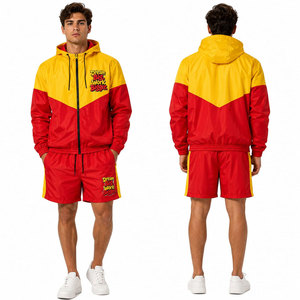 Conjunto Corto de Chaqueta Cortavientos para Hombre, Estilo Casual, Personalizado, de Alta Calidad, Talla Grande, Transpirable, Ecológico, Tejido de Bambú, para Verano y Otoño 2027 - Product Image 2