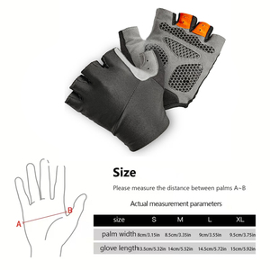 Gants de cyclisme unisexes de qualité supérieure, demi-doigts, protection UV, antidérapants, isolants thermiques, respirants, avec trous d'aération, amortissants, fermeture auto-agrippante - Product Image 2